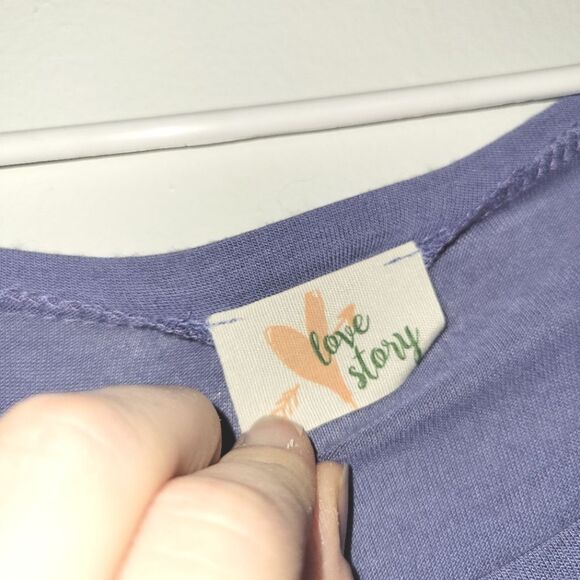 Love Story Flare Sleeve Floral Boho Top XL - Picture 3 of 9